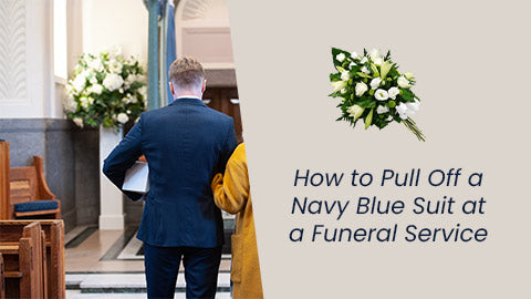 Navy Blue Funeral Dress